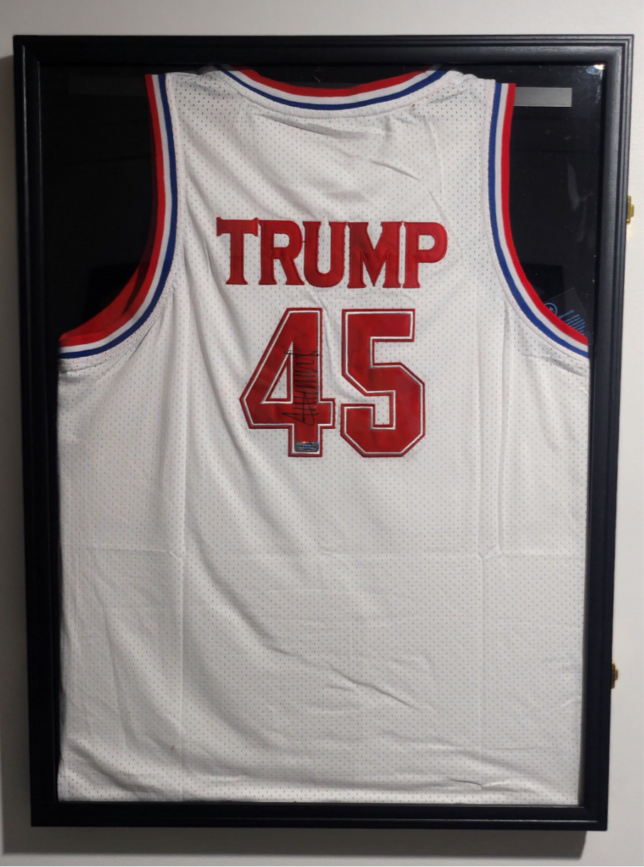President Donald Trump Signed Basketball #45 Jersey