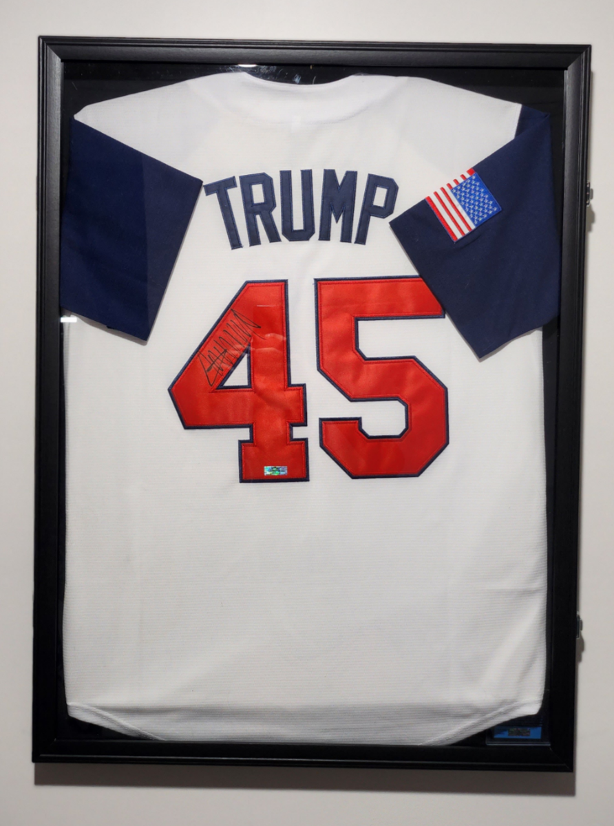 President Donald Trump Signed Baseball #45 Jersey