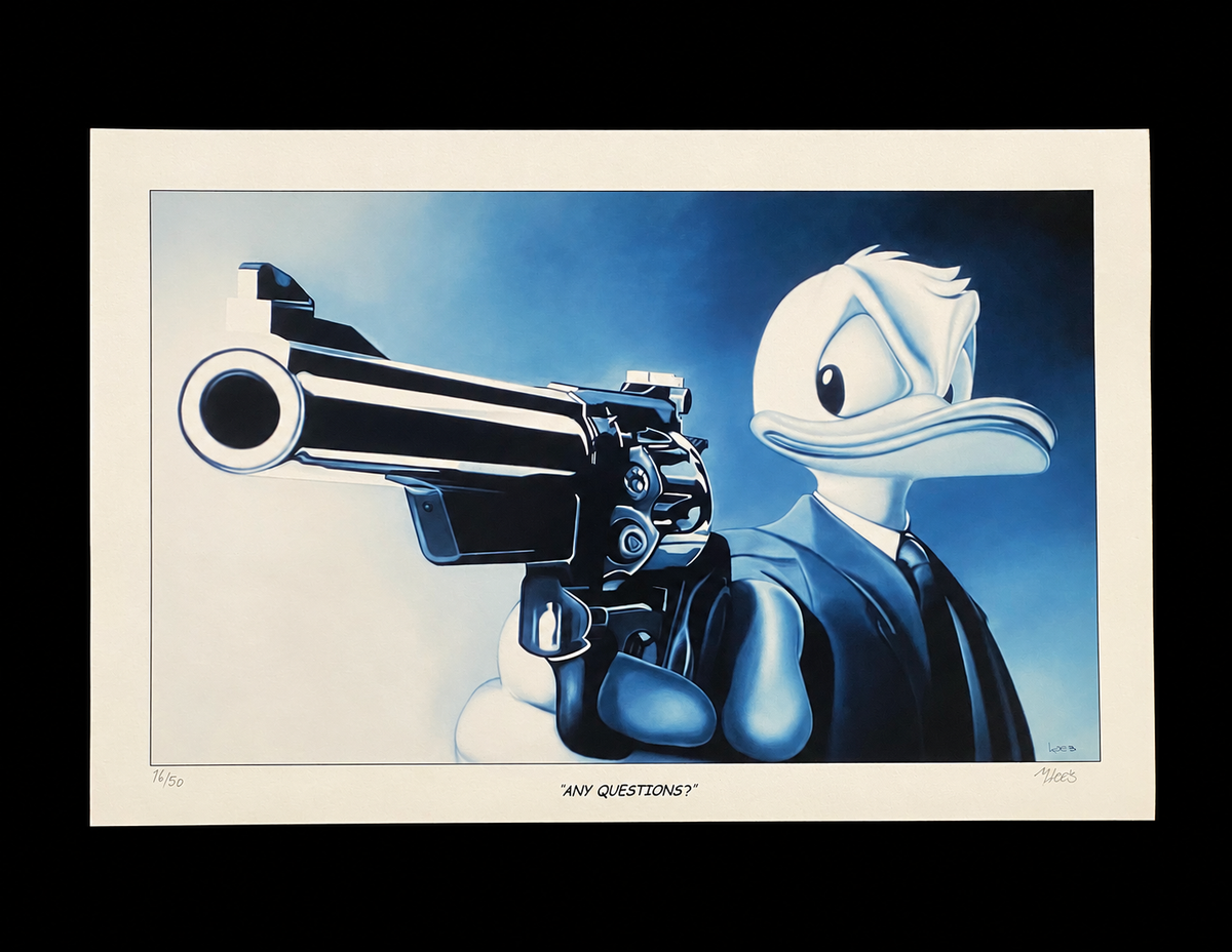 Michael Loeb Any Questions?, signed print numbered 16/50