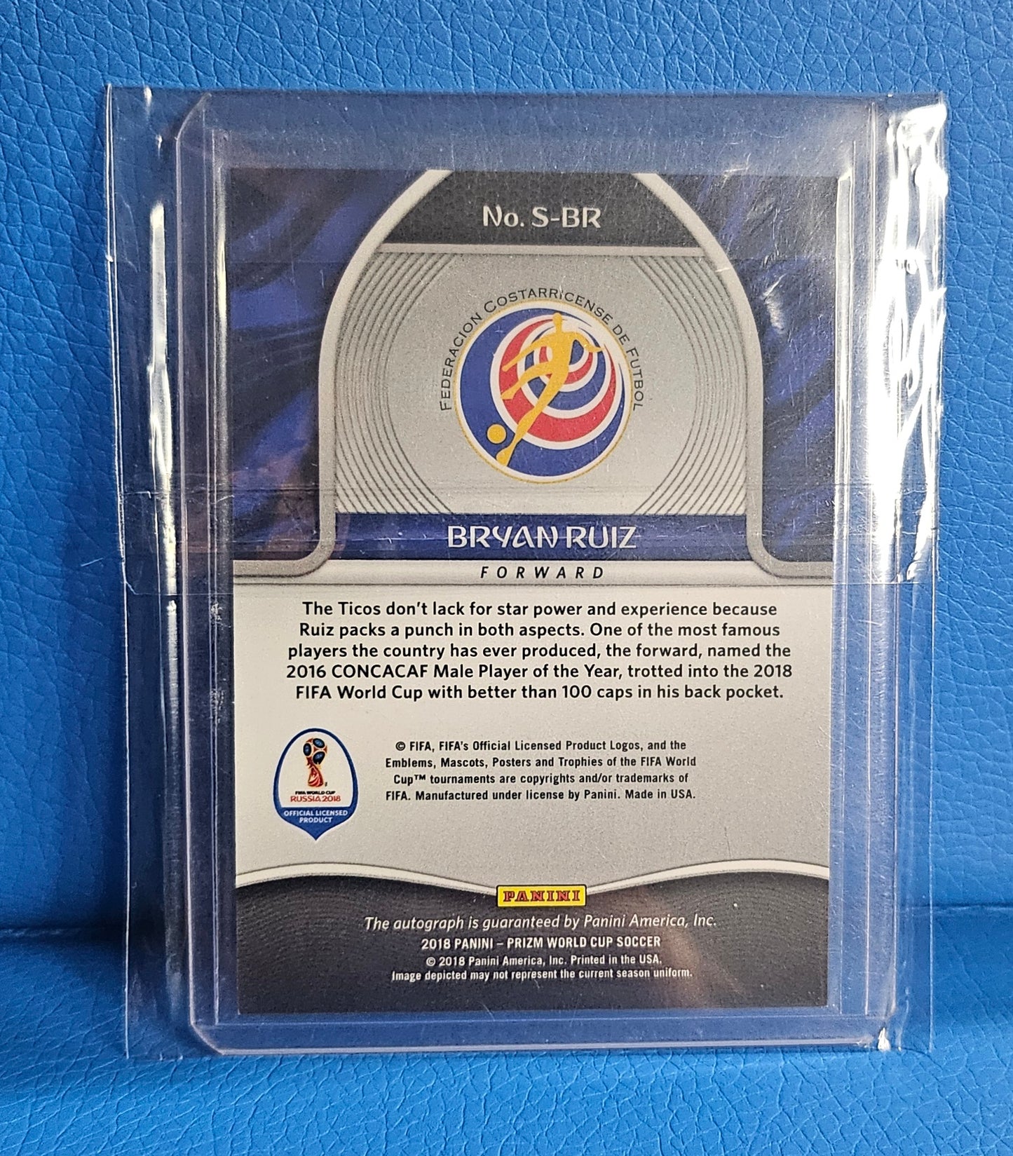 Bryan Ruiz 2018 Panini Prizm World Cup Signatures Prizms Auto Costa Rica