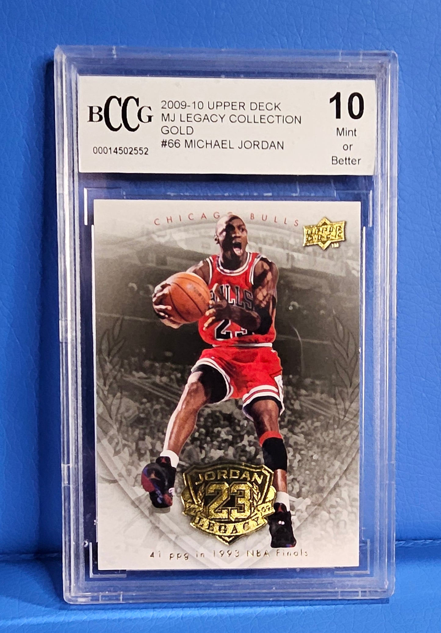 2009-2010 Upper Deck Michael Jordan Legacy Collection Gold #66 - Beckett BCCG 10
