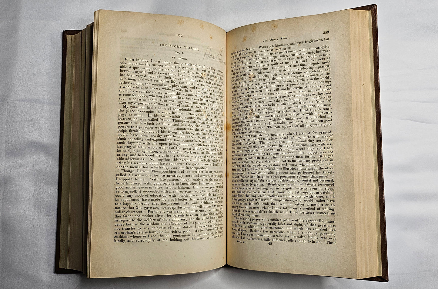 Hawthorne 1834 1st – “The Story Teller” Parts I & II – Pre-Twice-Told Tales – New-England Magazine