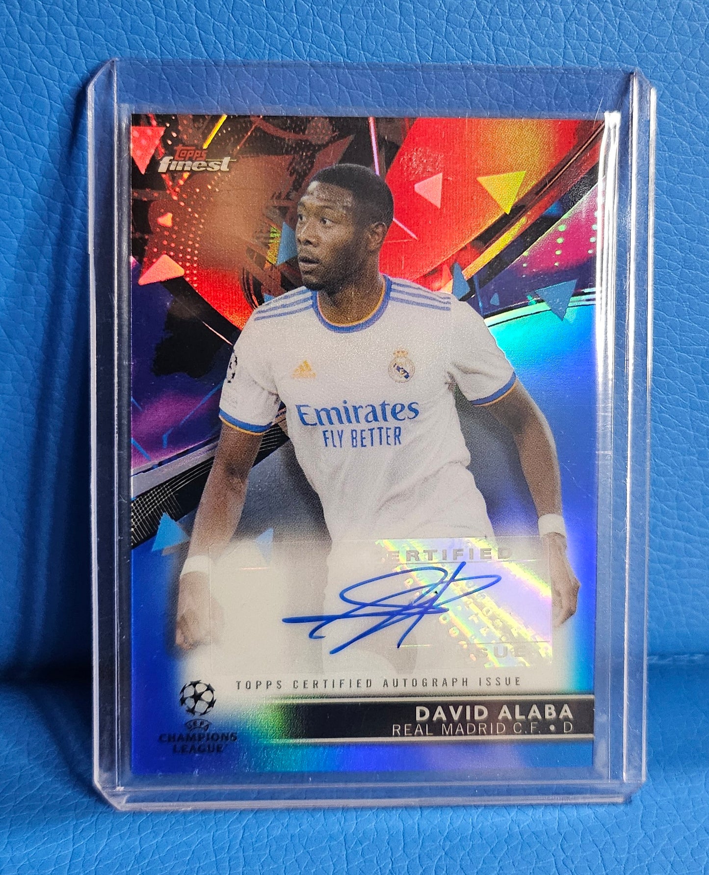 2022 Topps Finest UEFA Champions League David Alaba Autograph
