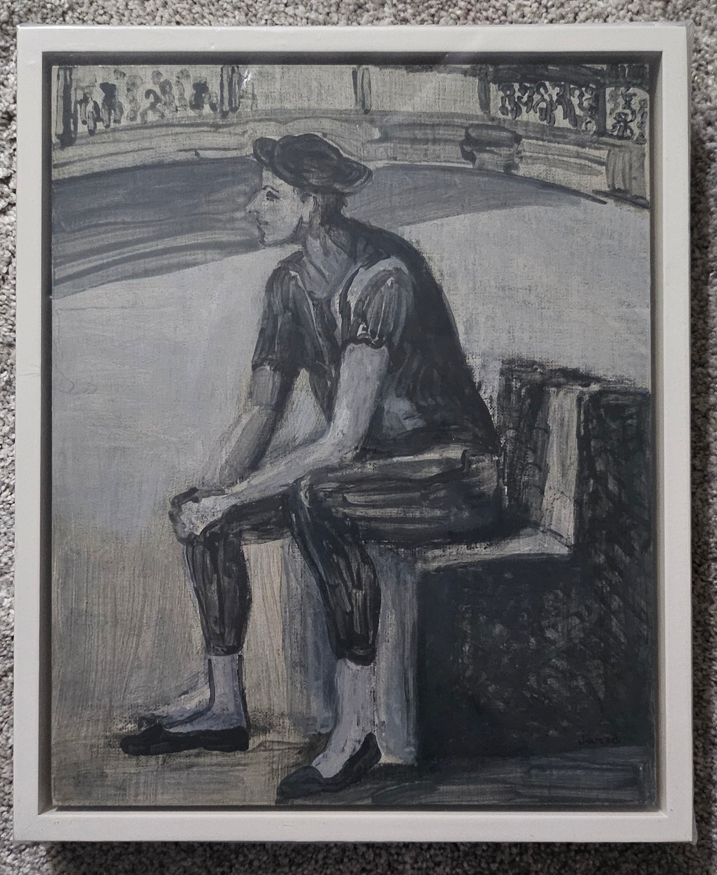 Bull Fighter - Jared Fitzgerald. Tempera on Gessoed Linen