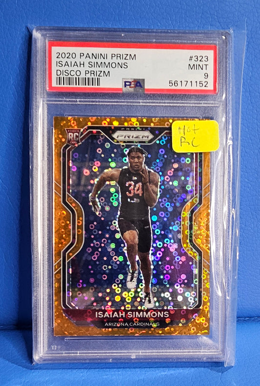 2020 Panini Prizm Isaiah Simmons Disco Prizm PSA 9