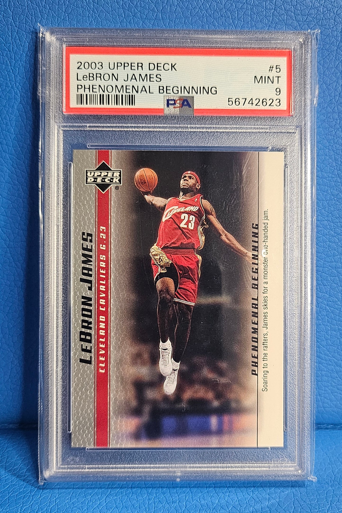 2003-04 Upper Deck Phenomenal Beginning #5 LeBron James PSA 9 MINT