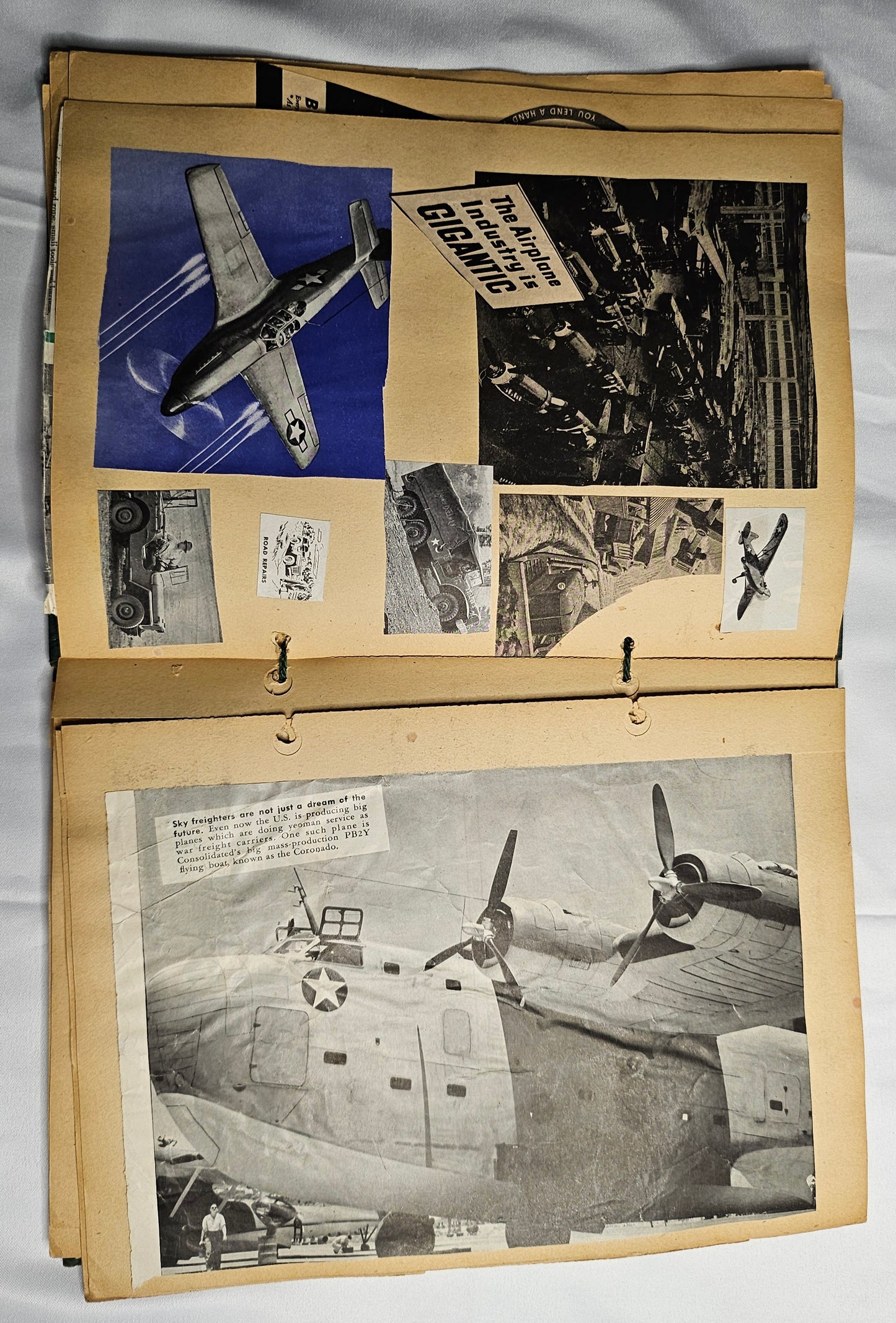 WWII Cartoon Scrapbook Archive (2 Volumes, 1940s) – Wartime Humor, Satire & Propaganda