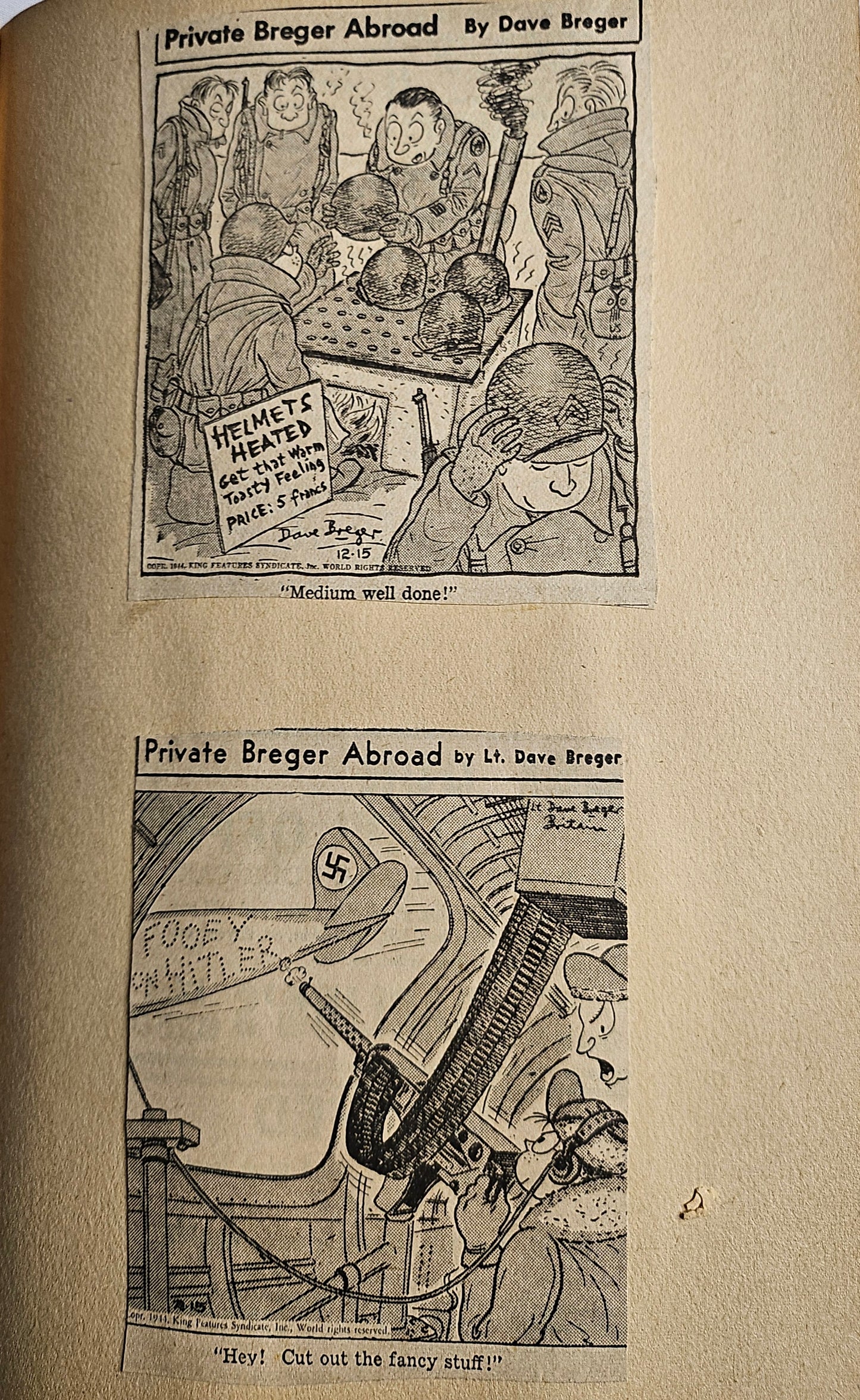 WWII Cartoon Scrapbook Archive (2 Volumes, 1940s) – Wartime Humor, Satire & Propaganda