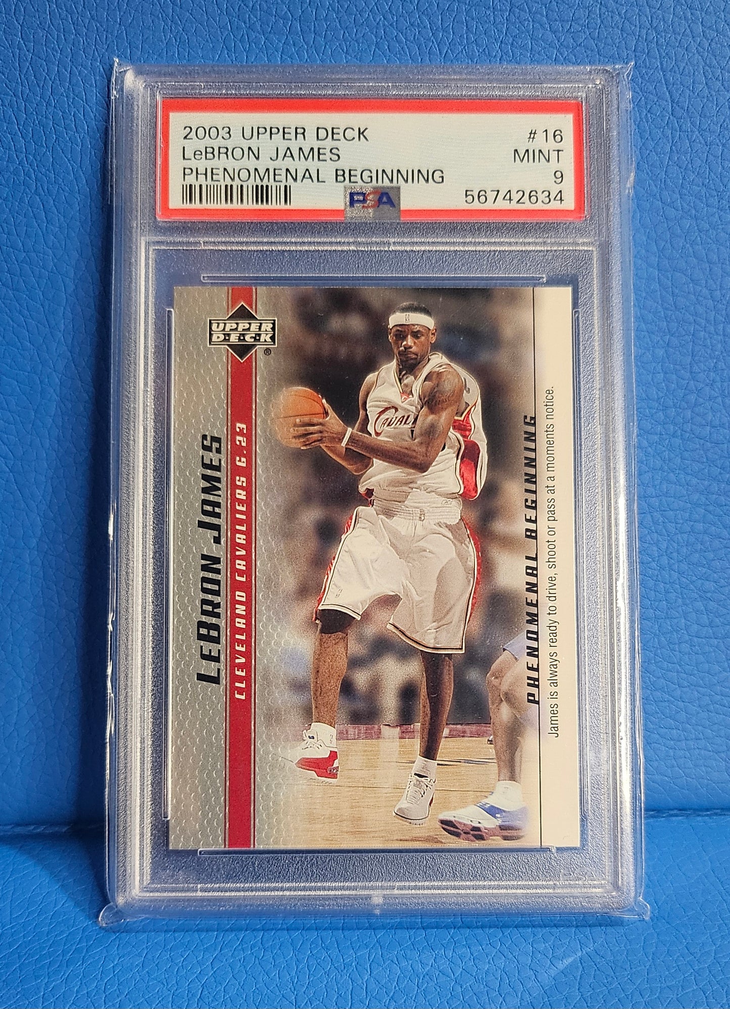 2003-04 Upper Deck Phenomenal Beginning #16 LeBron James PSA 9 MINT