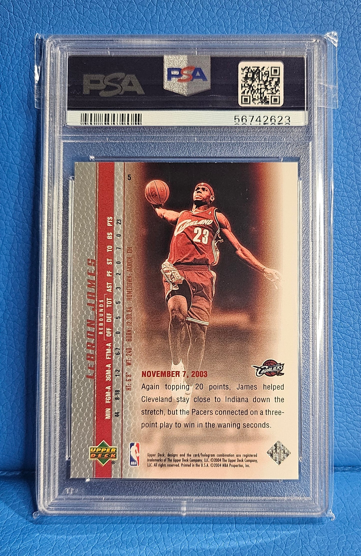 2003-04 Upper Deck Phenomenal Beginning #5 LeBron James PSA 9 MINT