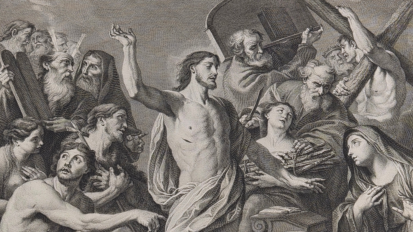 Christ with the Redeemed from Hades Before His Mother — Dresden, 1757 Giuseppe Camerata after Andrea Vaccaro