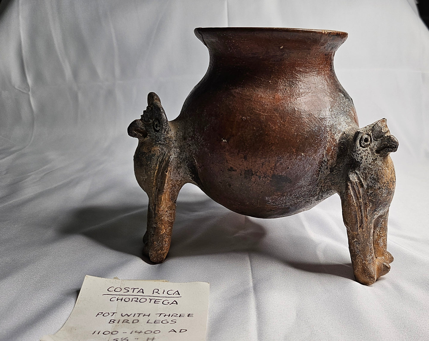 PreColumbian - Chorotega Ritual Tripod Vessel - 1100–1400 AD
