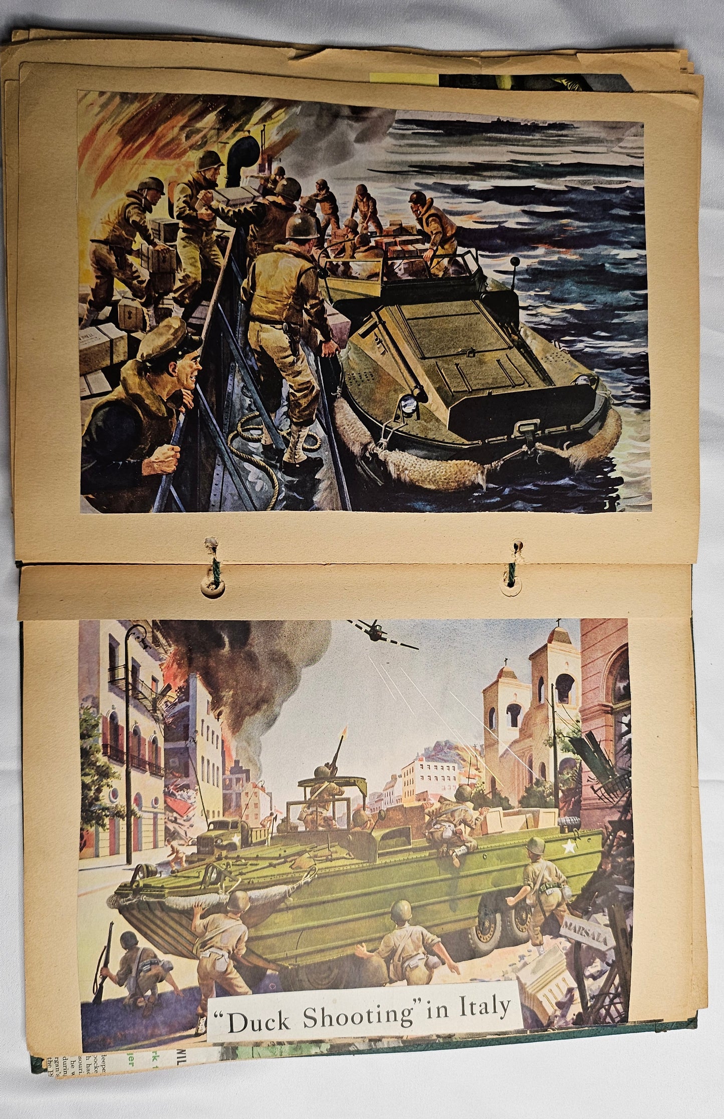 WWII Cartoon Scrapbook Archive (2 Volumes, 1940s) – Wartime Humor, Satire & Propaganda