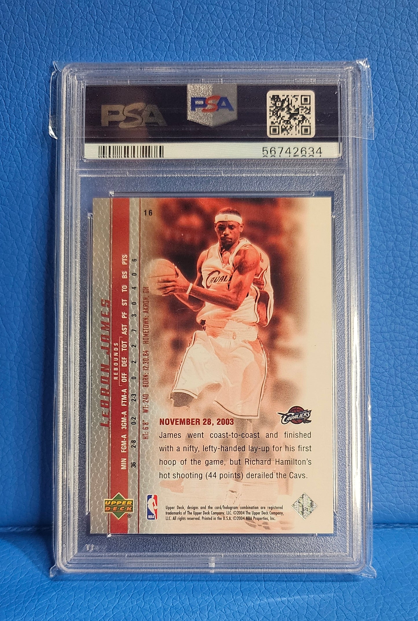 2003-04 Upper Deck Phenomenal Beginning #16 LeBron James PSA 9 MINT
