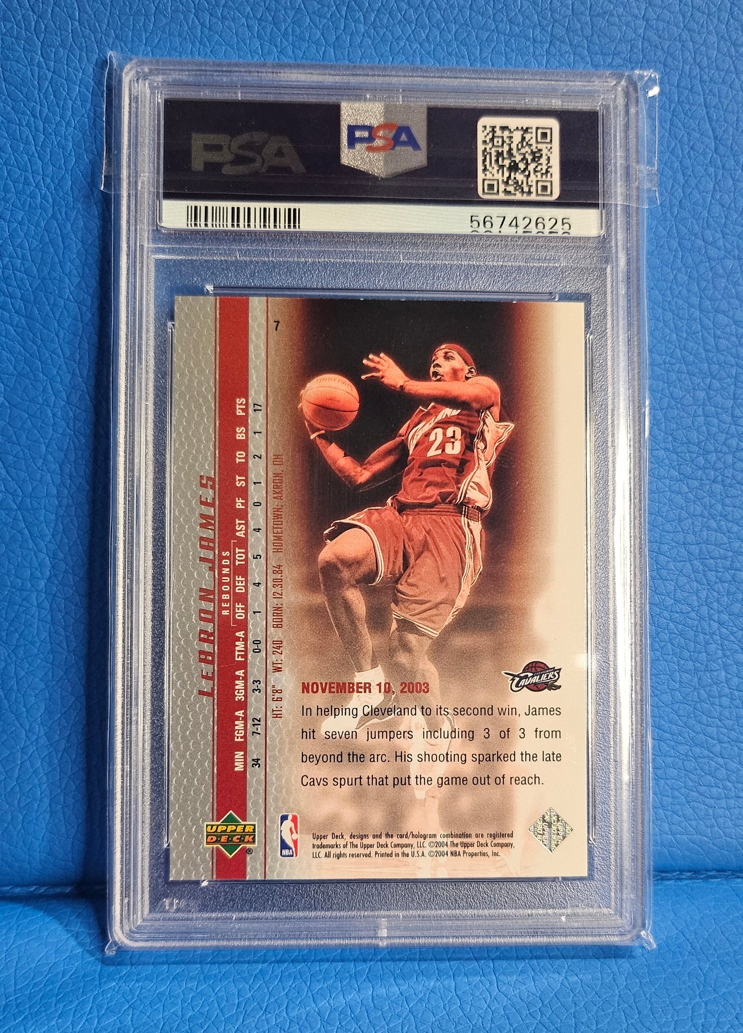 2003-04 Upper Deck Phenomenal Beginning #7 LeBron James PSA 9 MINT