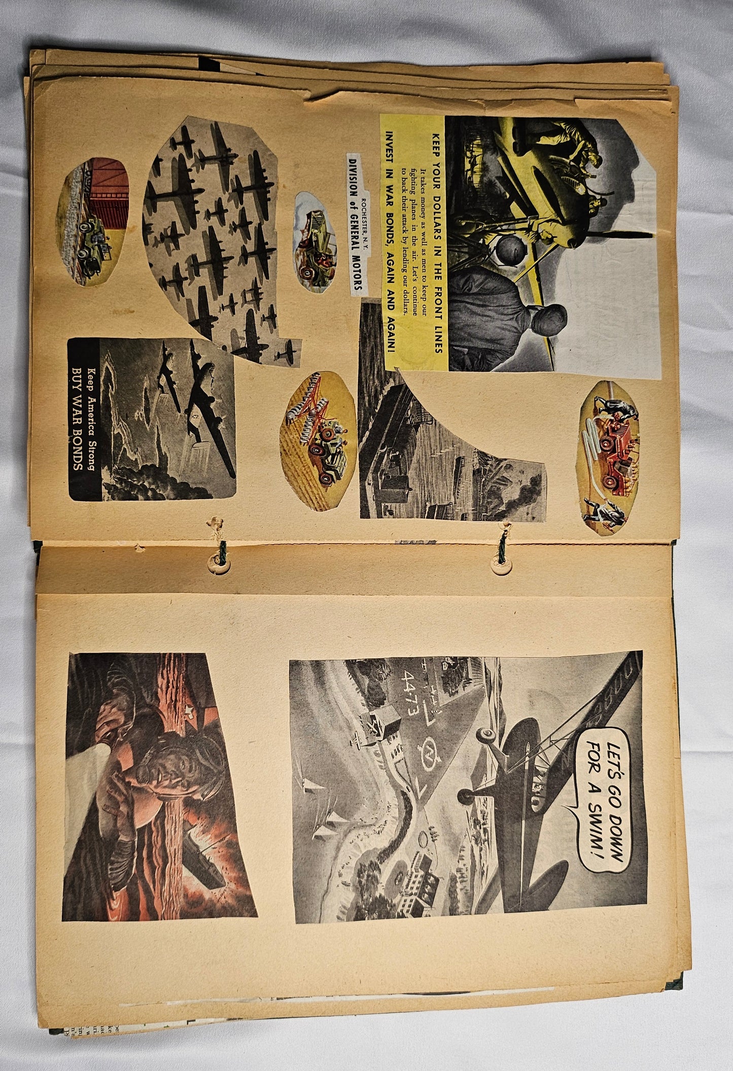 WWII Cartoon Scrapbook Archive (2 Volumes, 1940s) – Wartime Humor, Satire & Propaganda