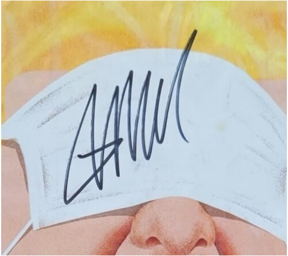 Donald trump signature in New Yorker Magazine