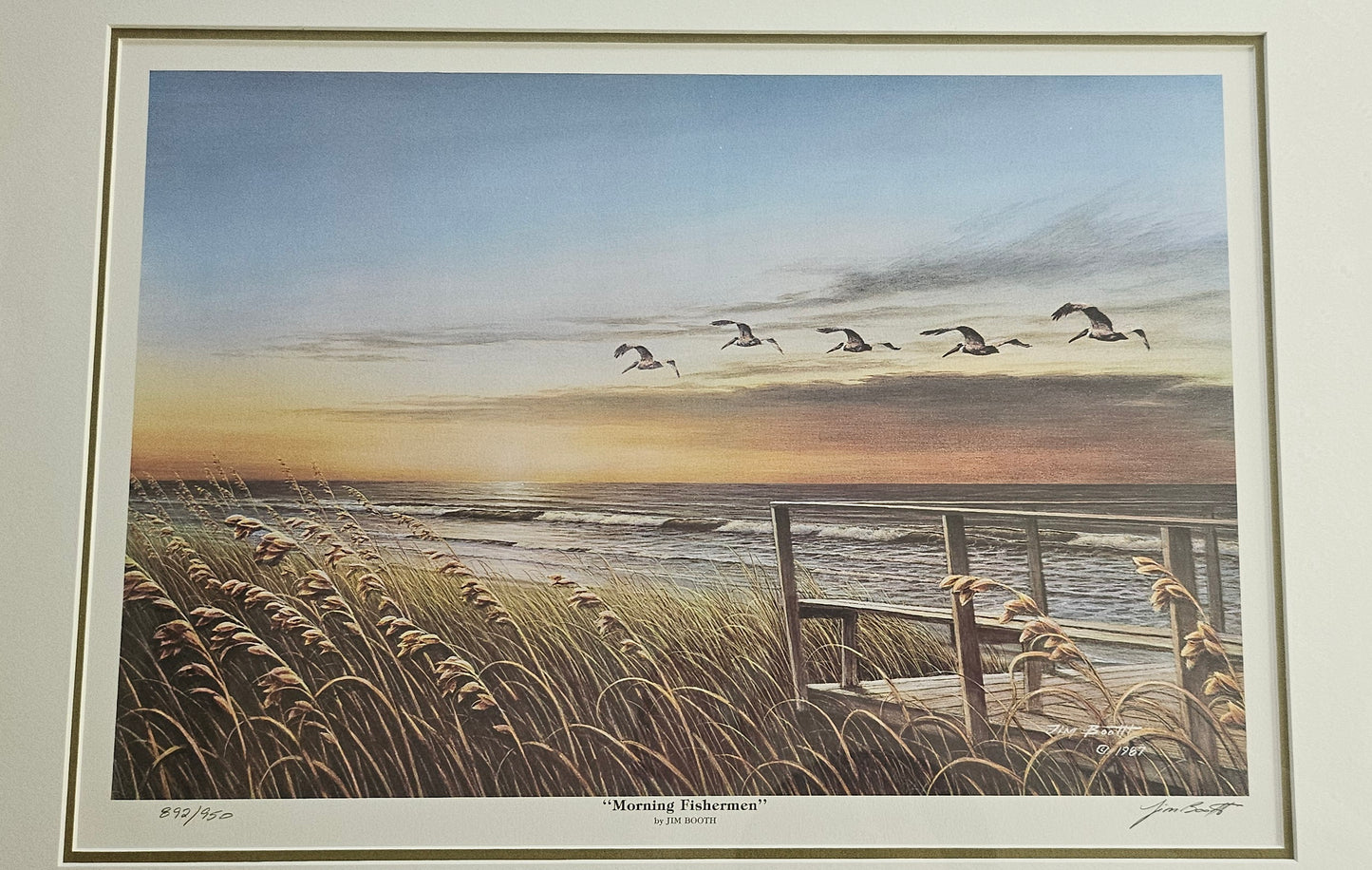 "Morning Fishermen" Signed and numbered print by Jim Booth