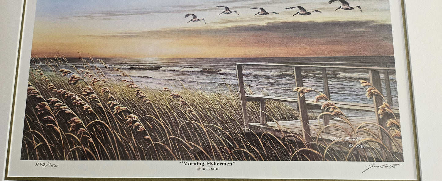 "Morning Fishermen" Signed and numbered print by Jim Booth