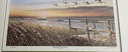 "Morning Fishermen" Signed and numbered print by Jim Booth