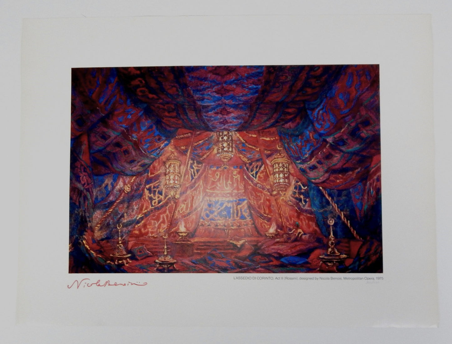 Nicola Alexandrovich Benois (1901–1988) – Signed Lithograph Metropolitan Opera, 1975