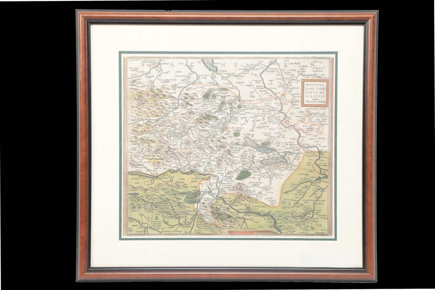 Tielemano Stella (1527–1589) – Map Dated 1560 | Early Copperplate Engraving, Hand Colored