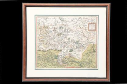 Tielemano Stella (1527–1589) – Map Dated 1560 | Early Copperplate Engraving, Hand Colored