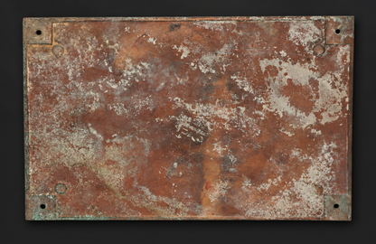 U.S.S. Belle of Boston bronze plaque, reverse — digitally edited museum presentation; see original photograph for condition details.