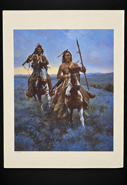 Howard Terpning — Blackfoot Raiders — digitally edited presentation; refer to original photograph for edition inscription