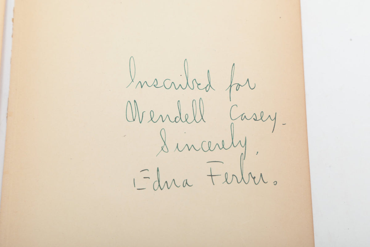 Edna Ferber — Signed Inscribed Leaf & American Beauty Title Leaf, 1931 — inscription and signature