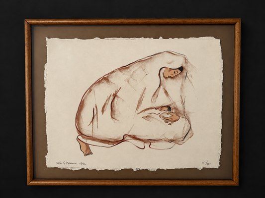 R.C. Gorman Angela’s Baby, framed serigraph, 1992