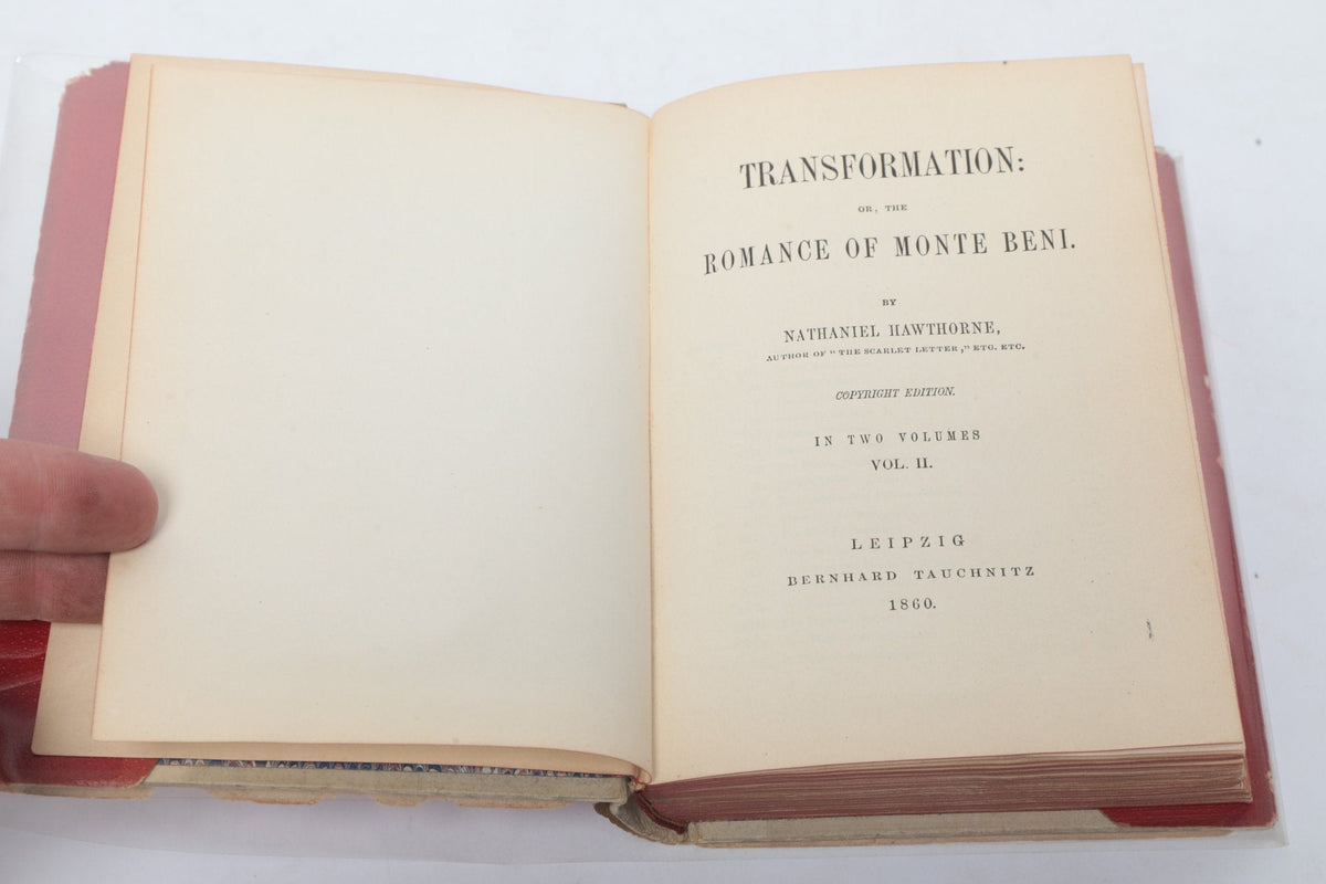 Nathaniel Hawthorne — Transformation — Photograph-Illustrated Tauchnitz Edition, Volume II — photographed detail