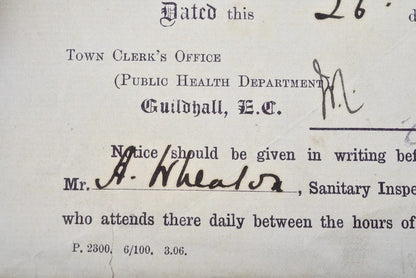 Corporation of London — Public Health Notice — 26 February 1907 — london3.jpg