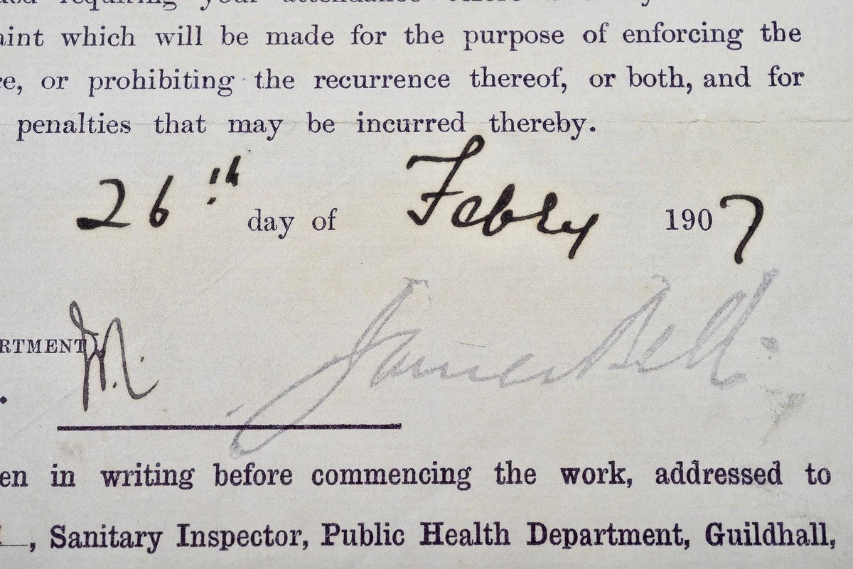Corporation of London — Public Health Notice — 26 February 1907 — london4.jpg