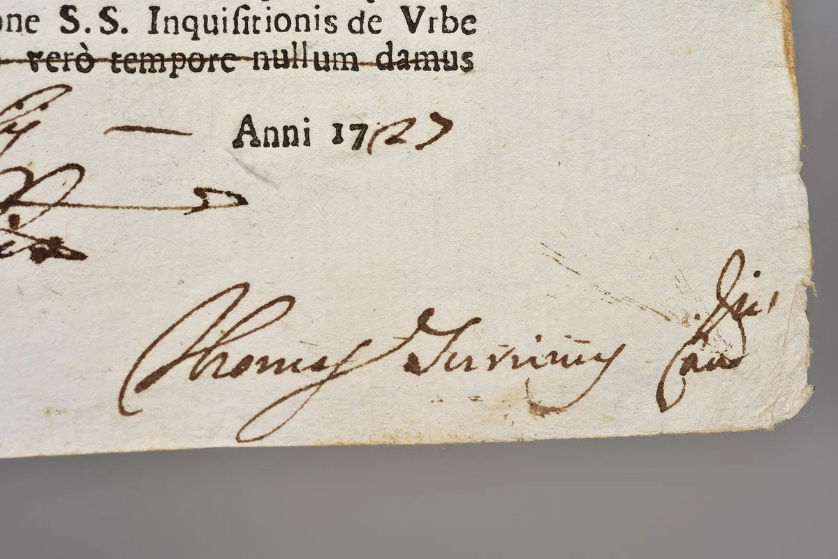Fano — Ecclesiastical Certificate of Freedom to Marry — 20 July 1727 — marriage3.jpg