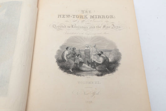 The New-York Mirror — Volume XI, 1833 — Literature, Fine Arts & Music — photographed detail