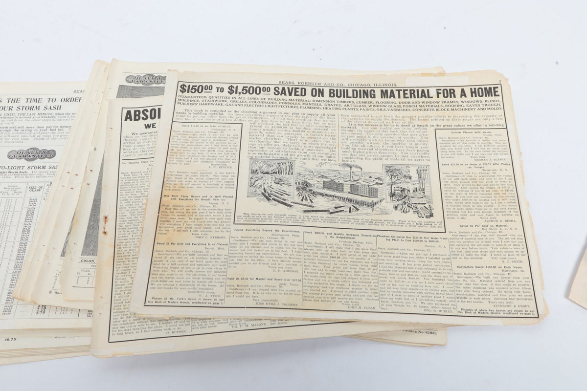 Sears, Roebuck & Co. — Our Special Catalog for Home Builders — c.1910 — photographed detail