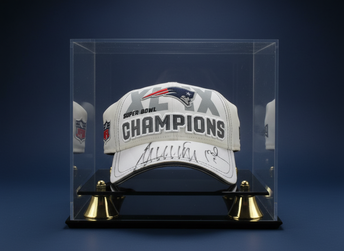 Tom Brady & Donald Trump Dual-Signed Super Bowl XLIX Hat — TRISTAR COA