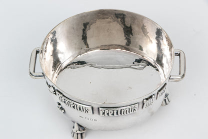 Arts & Crafts Sterling Silver Winchester Bushel Bowl  F.J. Ross & Sons, London, 1925–1926