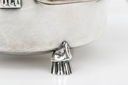 Arts & Crafts Sterling Silver Winchester Bushel Bowl  F.J. Ross & Sons, London, 1925–1926