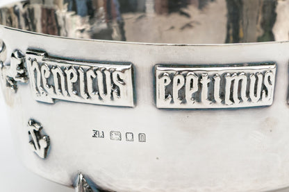 Arts & Crafts Sterling Silver Winchester Bushel Bowl  F.J. Ross & Sons, London, 1925–1926