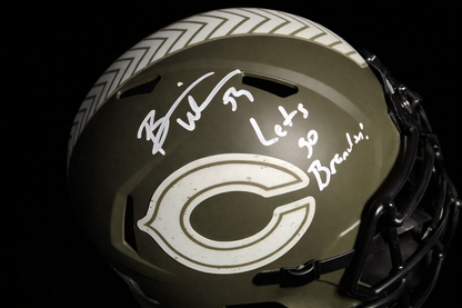 Brian Urlacher Signed Chicago Bears Salute to Service Full-Size Helmet – Beckett COA