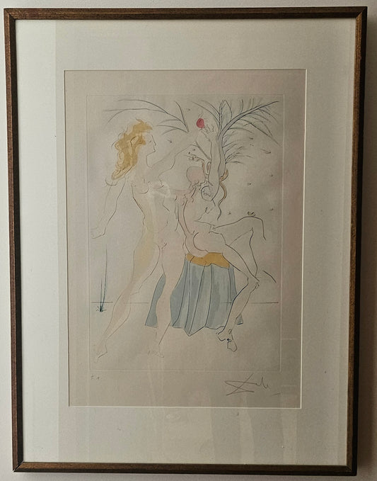 Salvador Dalí E.A. Proof Etching - Temptation of Adam and Eve - Signed Artwork