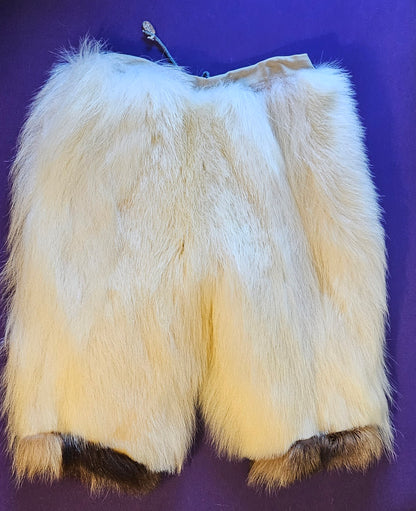 Authentic Traditional Style Real Polar Bear Fur Pants With Wolverine Trim