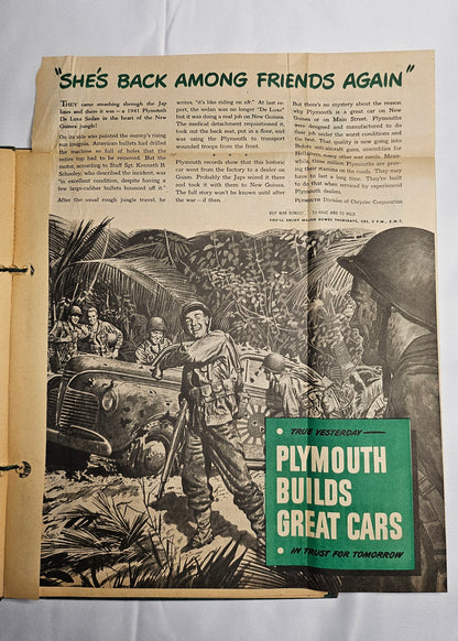 WWII Cartoon Scrapbook Archive (2 Volumes, 1940s) – Wartime Humor, Satire & Propaganda
