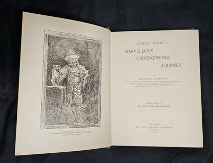 1893 1st Edition Baron Trump’s Marvellous Underground Journey — Ingersoll Lockwood — Rare Original Cloth Binding