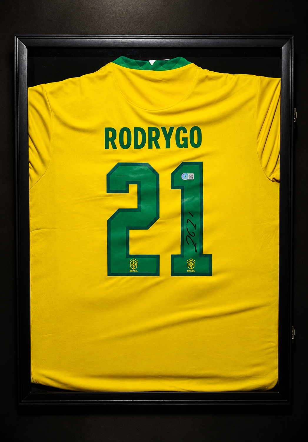 Rodrygo — Signed Brazil No. 21 Jersey