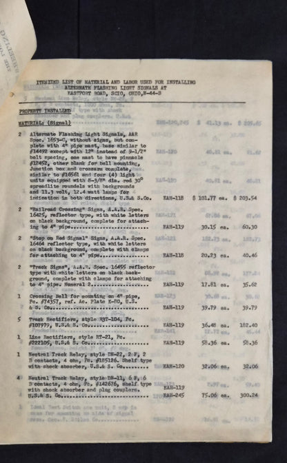 RARE Railroad Engineering Archive 1923 GE Train Tests W&LE Original Files