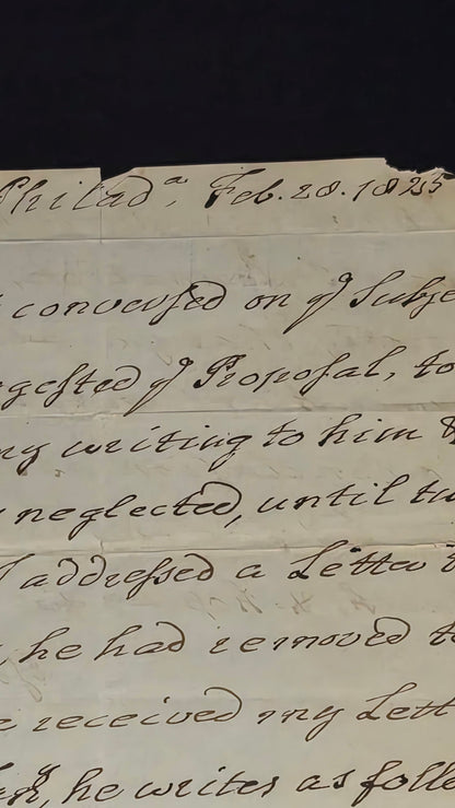 RARE 1825 ALS Bishop William White - Founding Father Chaplain - Philip Church / Hamilton Interest