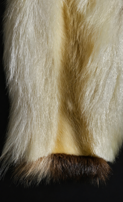 Authentic Traditional Inupiat Polar Bear Fur Pants with Wolverine Trim